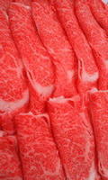 Sliced meat for shabu-shabu
